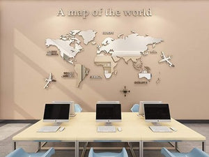 Acrylic 3D Wall Decor World Map