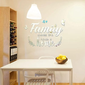 Acrylic 3D Decor Family Letter Quotes Wall