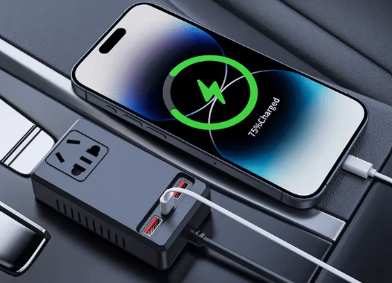 Intelligent Car Power Inverter with USB Ports