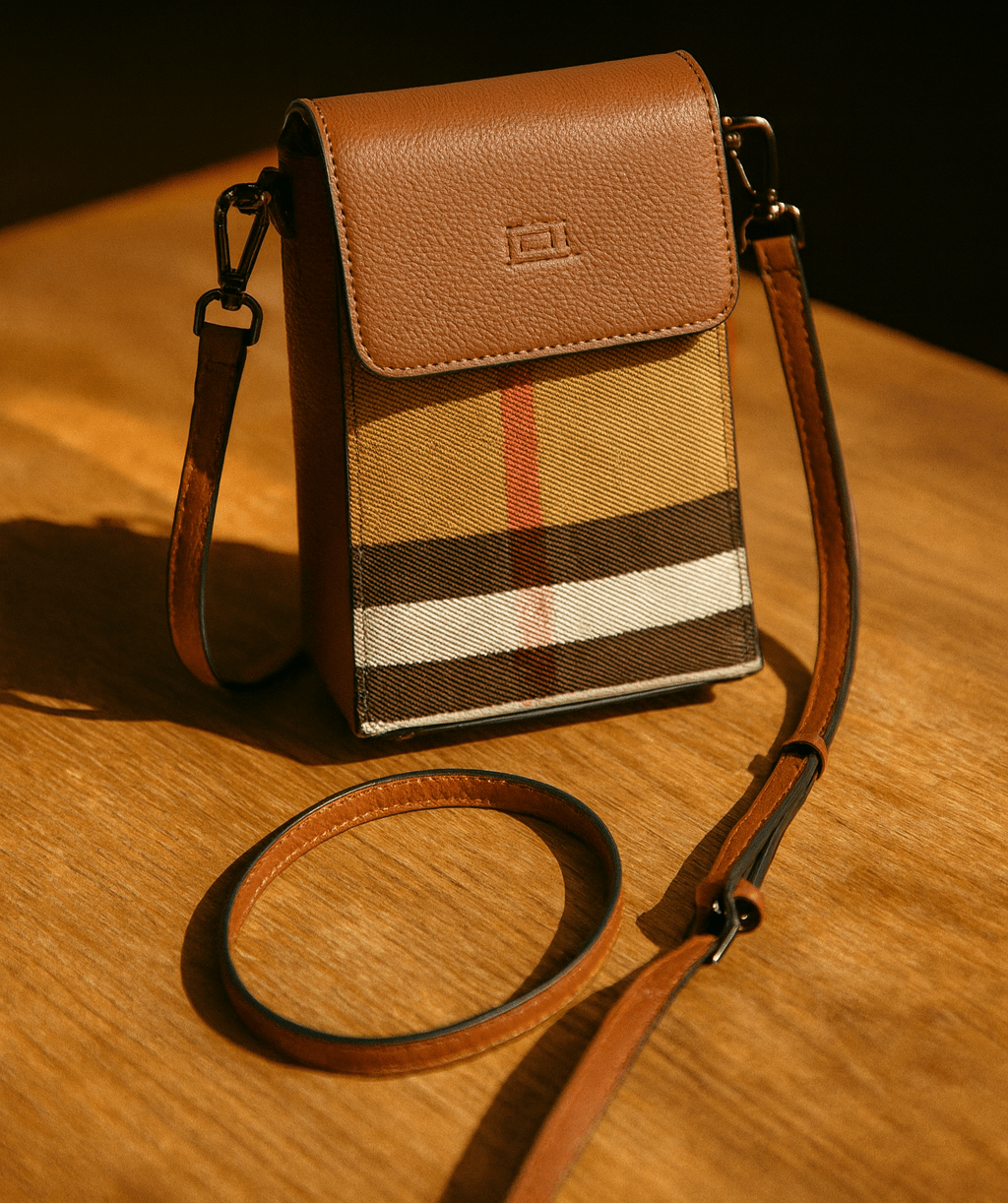 Crossbody Checkered Mini Bag