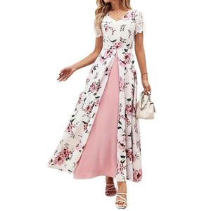 Elegant Long Sleeveless Dress With A Slit