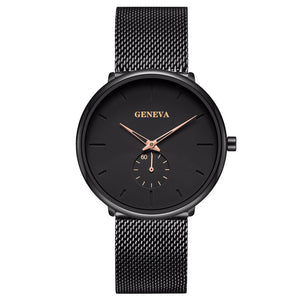 Fashion Casual Geneva Men Watch Quartz Stainless Steel Brand Wristwatch Analog Watches Wrist