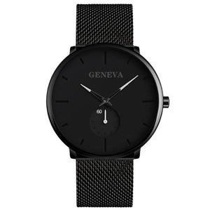 Fashion Casual Geneva Men Watch Quartz Stainless Steel Brand Wristwatch Analog Watches Wrist