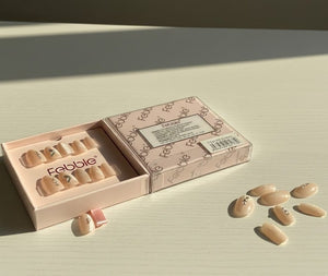 Febble - Crystal Leaf Nude Press-On Nails