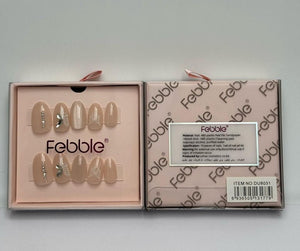 Febble - Crystal Leaf Nude Press-On Nails