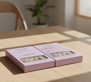 Febble - Nude Floral Gold Mix Press-On Nails