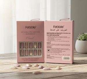 Febble - Soft Lavender & Silver Glitter Press-On Nails