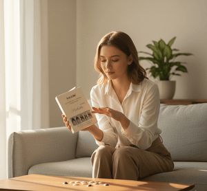 Febble - Stiletto Nude Black Cross Press-On Nails