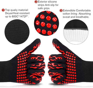 Heat Resistant BBQ Oven Gloves