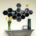 Hexagon Style Acrylic Mirror - Modern Home Decoration [13 pieces]