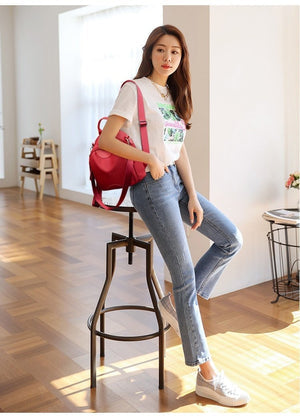 Large Capacity Travel Women's Casual Oxford Cloth Backpack