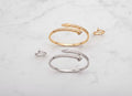 Luxury Nail-Style Sparkle Bangle Set