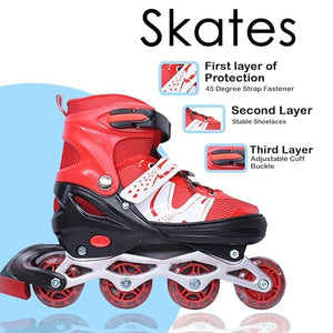 Power Super Adjustable Inline Skates © Ⓢ