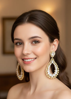Luxe Teardrop Zircon Earrings