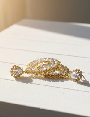 Luxe Teardrop Zircon Earrings
