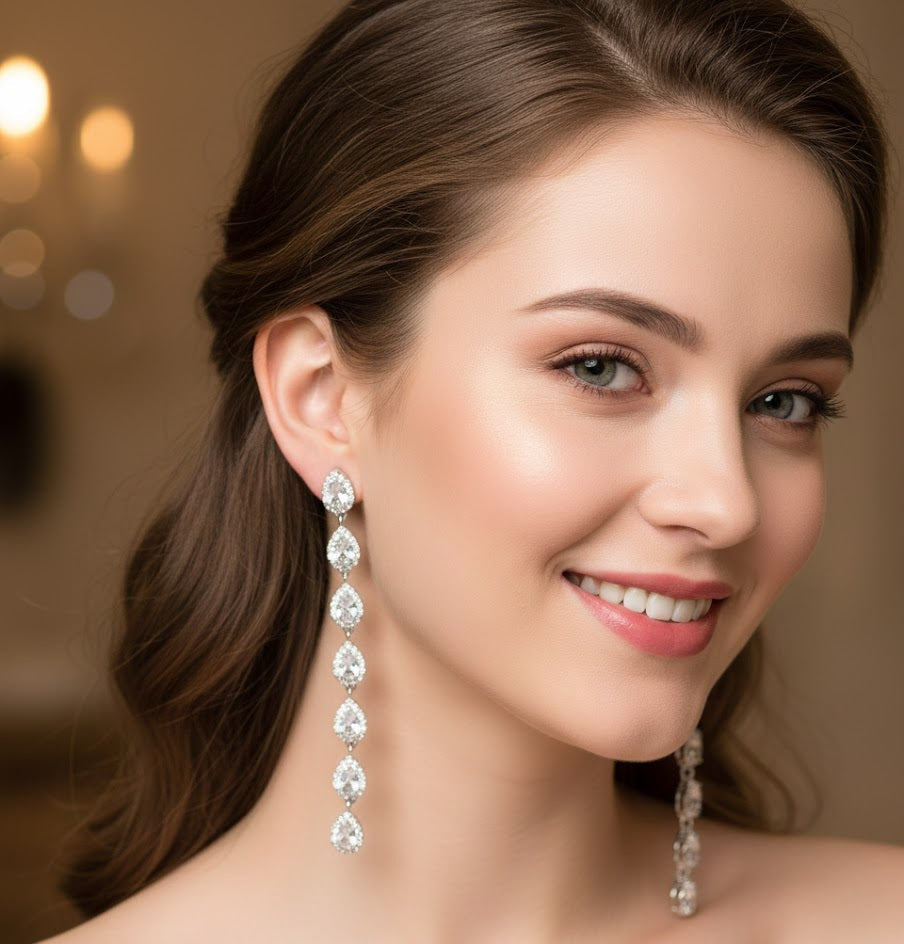 Aurora Drop Zircon Earrings