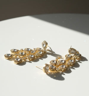 Petal Sparkle Statement Earrings