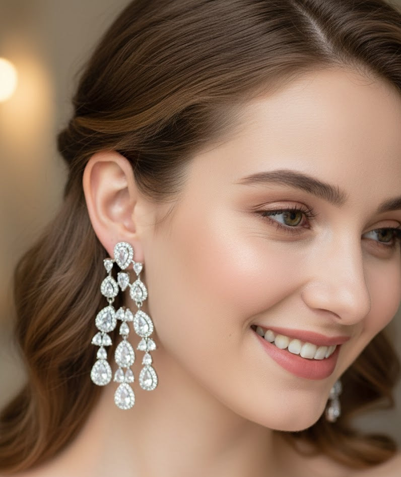 Luxe Pearline Waterfall Earrings
